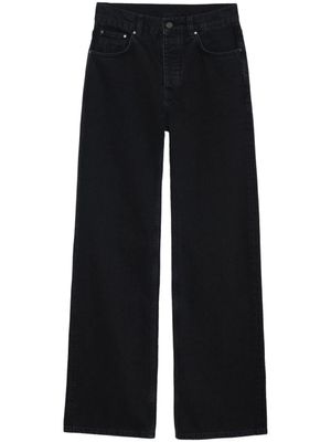 ANINE BING jean ample à patch logo - Noir