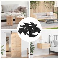 Hoekbeugel 12 pcs Zwart 138,5 x 50,5 x 16 mm IJzer