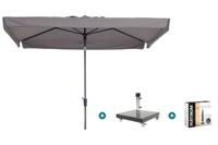 Madison Delos Luxe stokparasol 200x300 cm. - Taupe met Granada voet en hoes Madison Delos Luxe stokparasol 200x300 cm. - Taupe met Granada voet en hoes