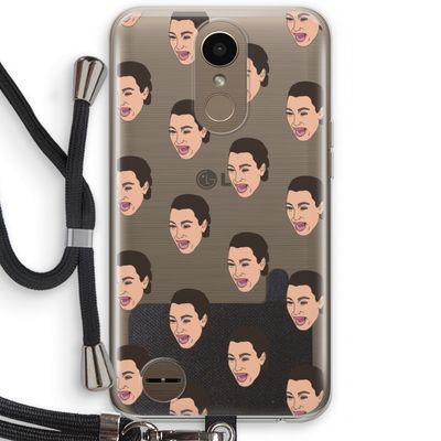 Ugly Cry Call: LG K10 (2017) Transparant Hoesje met koord