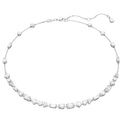 Swarovski 5676989 Ketting Mesmera zilverkleurig-wit 38-45 cm