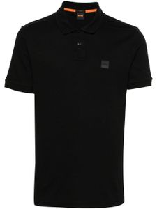 BOSS polo en piqué à patch logo - Noir