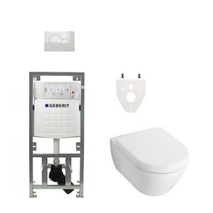 Villeroy Boch Subway 2.0 DirectFlush Toiletset - geberit reservoir - bedieningsplaat - wit 0701131/0124070/0700518/ga26028/