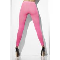 Smiffys Verkleed dames legging - Neon roze - Carnaval/themafeest - 70 denier