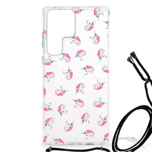 Doorzichtige Silicone Hoesje voor Samsung Galaxy S23 Ultra Unicorns