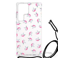 Doorzichtige Silicone Hoesje voor Samsung Galaxy S23 Ultra Unicorns - thumbnail