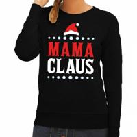 Kersttrui / sweater voor dames - Mama Claus - zwart - Kerstdiner - kantoor