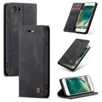 CaseMe-013 multifunctionele Retro Frosted horizontale Flip lederen hoes for iPhone 7 / 8, met kaartsleuf & houder & Wallet(Black)