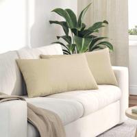 VidaXL Sofa kussens 2 pcs crème 80 x 40 cm stof