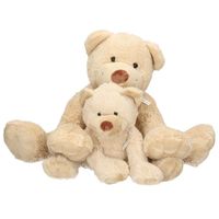 2x Pluche mama en kind Boogy knuffelberen 35/24 cm knuffels - thumbnail