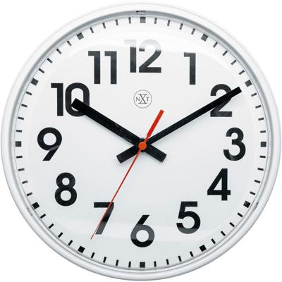 Wandklok / muurklok The Time - wit - D26 cm - keuken - huis - kantoor - Klokken - Wandklokken