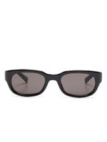 Saint Laurent Eyewear lunettes de soleil rectangulaires à logo - Noir