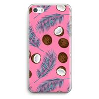 Kokosnoot roze: iPhone 5 / 5S / SE Transparant Hoesje - thumbnail