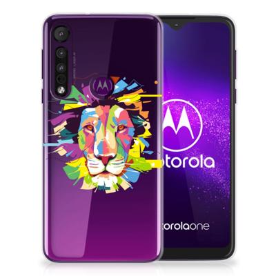 Motorola One Macro Telefoonhoesje met Naam Lion Color Motorola One Macro Telefoonhoesje met Naam Lion Color