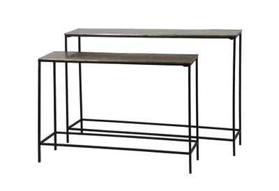 Light & Living Sidetable 'Hartsville', set van 2 stuks, donker bruin brons