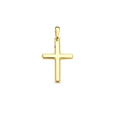 14k Geelgouden Hanger in Kruisvorm - Totale Hoogte 23mm