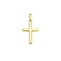 14k Geelgouden Hanger in Kruisvorm - Totale Hoogte 23mm