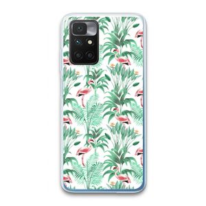 Flamingo bladeren: Xiaomi Redmi 10 Transparant Hoesje