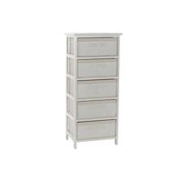 Ladekast DKD Home Decor Wit Bamboe Paulownia hout 42 x 32 x 98 cm