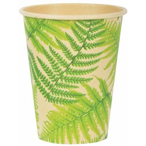 Varenblad jungle eco thema bekers 30x stuks 350 ml