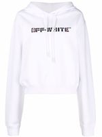 Off-White hoodie à logo strassé - Blanc - thumbnail