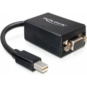 DeLOCK 65256 video kabel adapter 0,18 m VGA Mini Displayport 1.1a Zwart