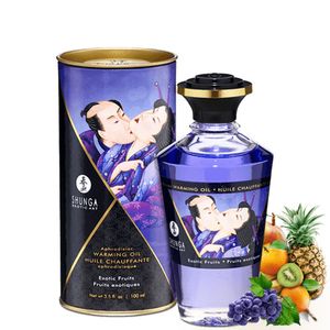 Shunga -Verwarmende Massage Olie 100ml met smaak