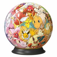 Ravensburger 3d puzzelbal pokémon karakters, 54st.