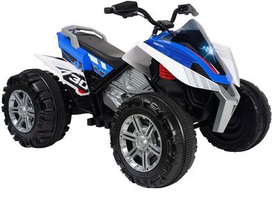 Injusa rage elektrische kinderquad 12v blauw/wit