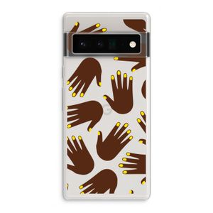 Hands dark: Google Pixel 6 Pro Transparant Hoesje