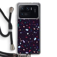 Dark Rounded Terrazzo: Xiaomi Mi 11 Ultra Transparant Hoesje met koord