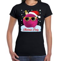 Fout t-shirt Christmas party zwart voor dames Fout t-shirt Christmas party zwart voor dames
