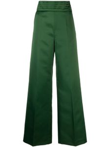 Viktor & Rolf pantalon plissé à taille haute - Vert