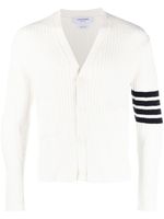 Thom Browne cardigan à détail 4 bandes signature - Blanc