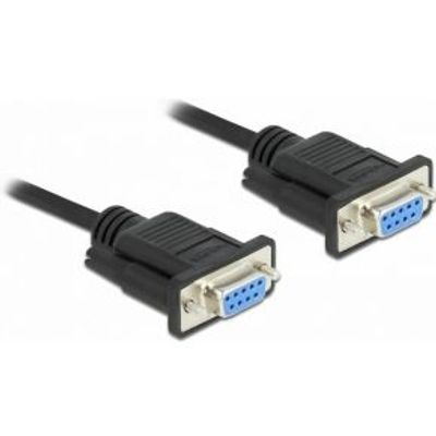 DeLOCK 86608 seriële kabel Zwart 1 m RS-232 Sub-D9