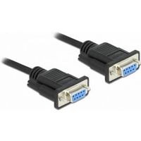 DeLOCK 86608 seriële kabel Zwart 1 m RS-232 Sub-D9