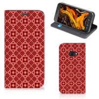 Samsung Galaxy Xcover 4s Hoesje met Magneet Batik Rood