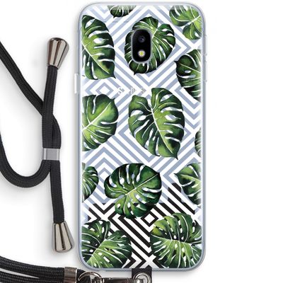 Geometrische jungle: Samsung Galaxy J3 (2017) Transparant Hoesje met koord