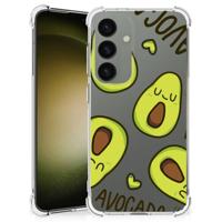 Samsung Galaxy S24 Stevig | Bumper Hoesje | Avocado Singing Samsung Galaxy S24 Stevig | Bumper Hoesje | Avocado Singing