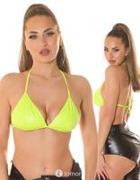 * KOUCLA Neon groen Lederlook triangel top , ISBH69
