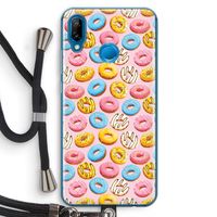 Pink donuts: Huawei P20 Lite Transparant Hoesje met koord