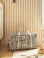 Luiertas Canvas club luipaard beige, bedrukt