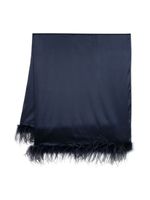 STYLAND ostrich-feather satin scarf - Bleu