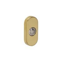 Intersteel deurbel ovaal 65x30x10mm verdekt - PVD messingkleur