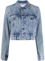 KHAITE veste Rizzo crop en jean - Bleu