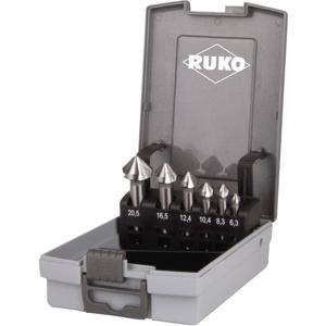 RUKO 102152RO Kegelverzinkboorset 6-delig 6.3 mm, 8.3 mm, 10.4 mm, 12.4 mm, 16.5 mm, 20.5 mm HSS Cilinderschacht 1 set(s)