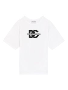 Dolce & Gabbana Kids t-shirt à logo imprimé - Blanc