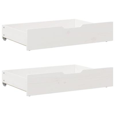 Bedlades 2 st 85x55x16 cm massief grenenhout wit