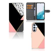 Samsung Galaxy A54 5G | Book Case | Zwart Roze Vormen