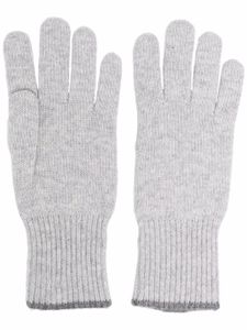 Brunello Cucinelli gants en maille - Gris